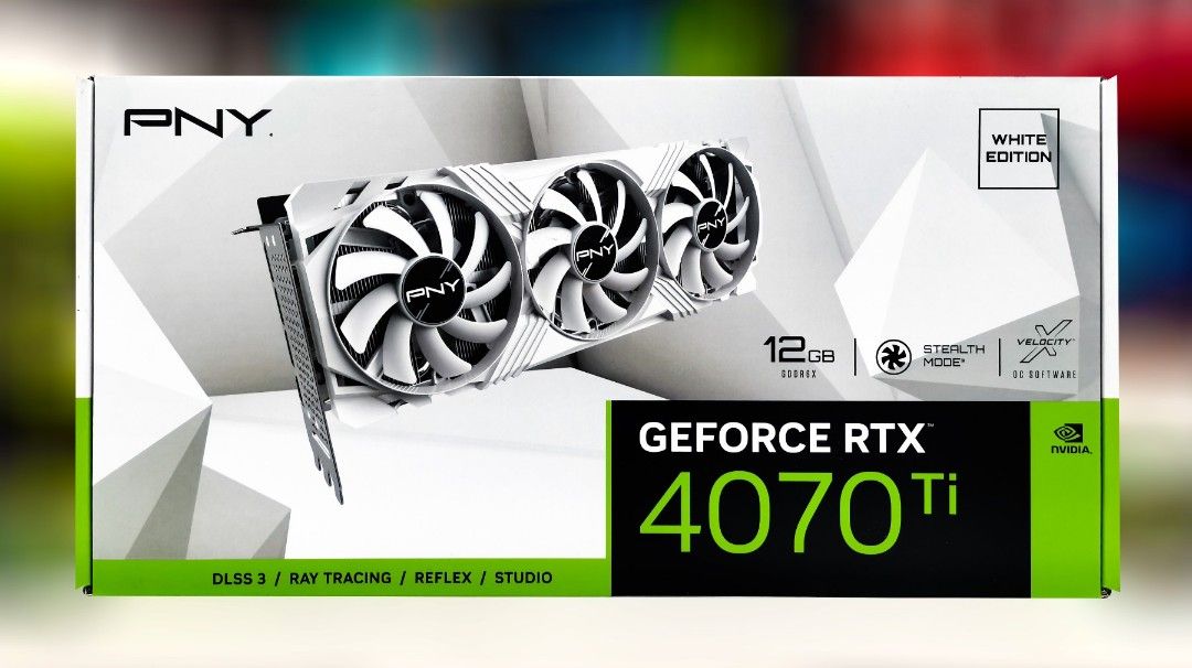 PNY GeForce RTX 4070 Ti 12GB LED Verto White Edition-PNY
