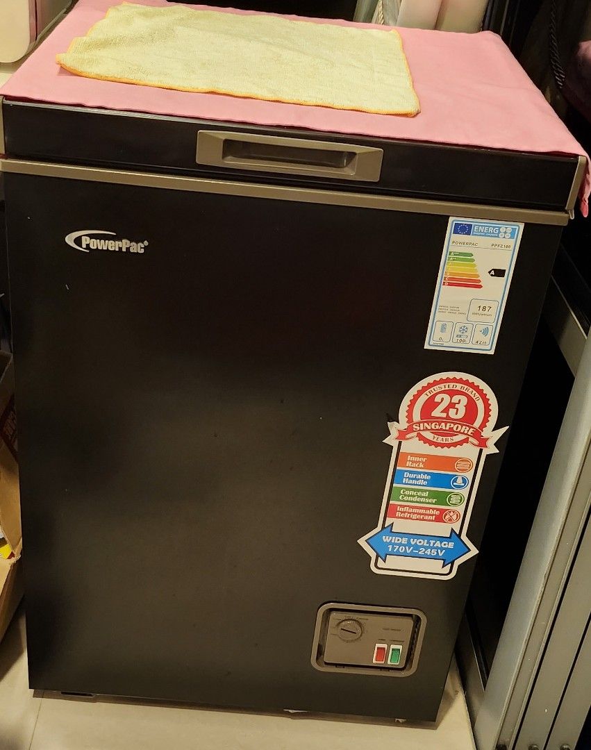 Powerpac Chest Freezer 100L with rollers (bought in Oct 2022