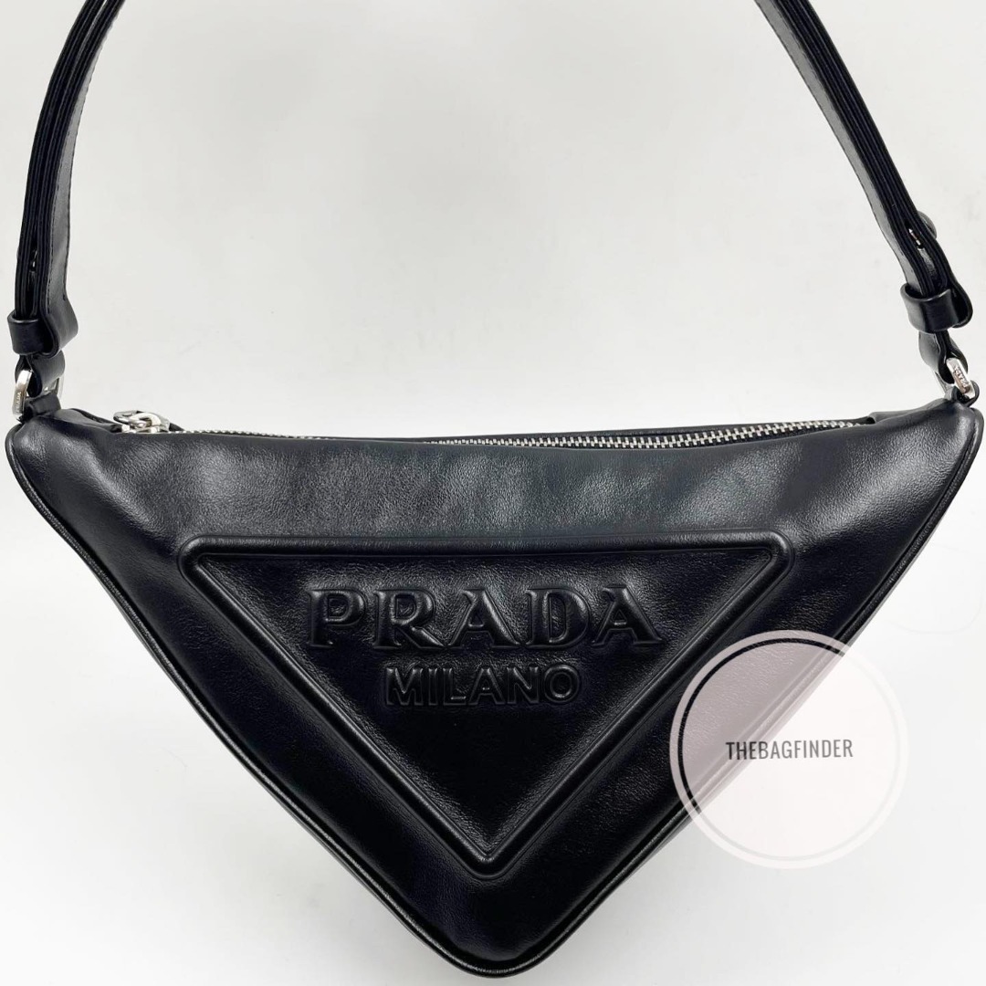 Prada Grace Lux Leather Triangle Crossbody Bag