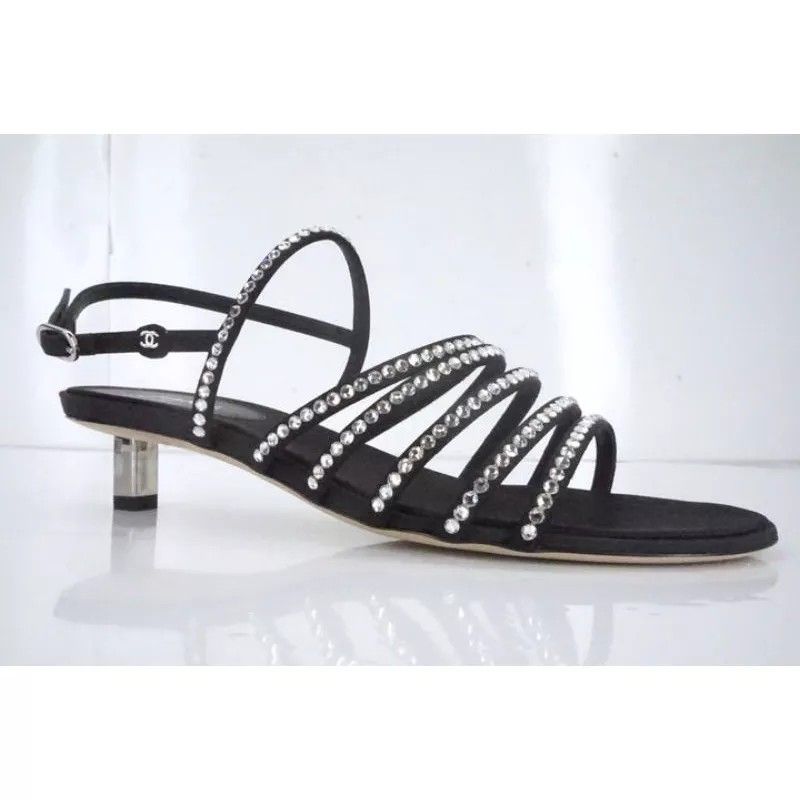 Chanel kitten heel sandals clearance