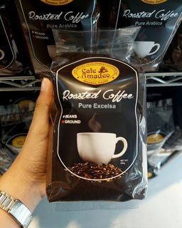 Pure Excelsa Coffee Beans and Grounds
