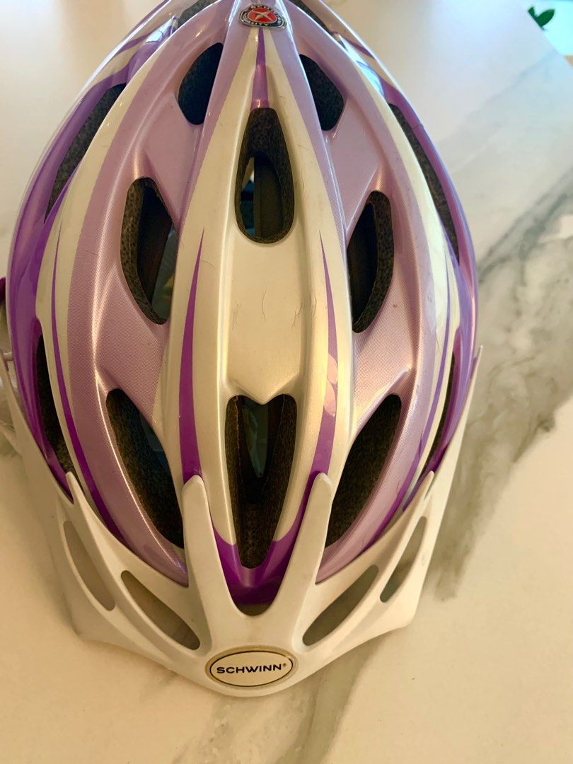 Purple White Unisex Schwinn Thrasher Youth Lightweight Bike Helmet