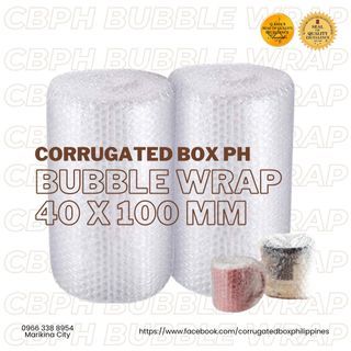 Quality transparent bubble wrap 40 x 100 corrugated box
