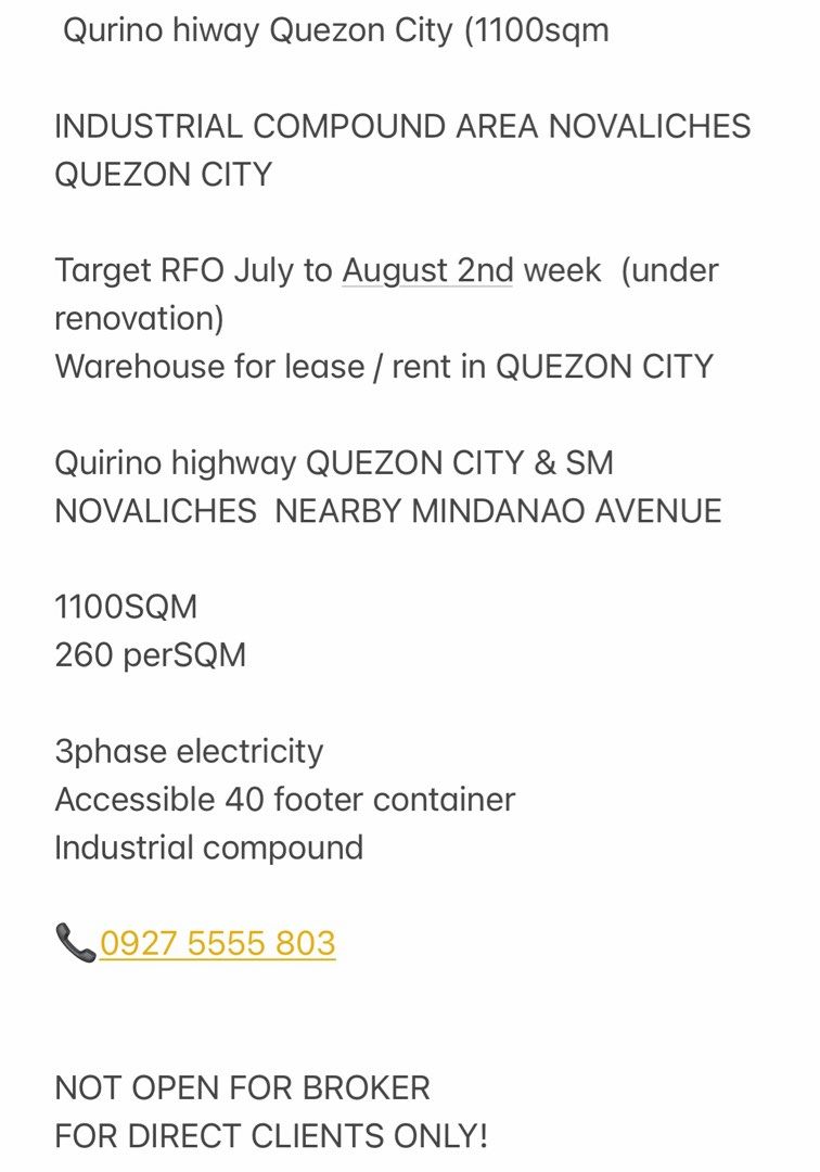 QUEZON CITY WAREHOUSE, Property, Rentals, Commercial on Carousell