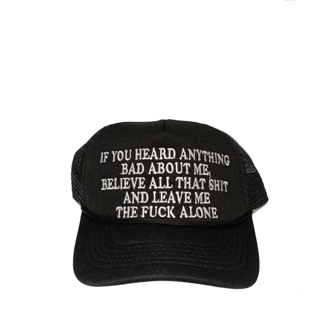 Random Statement Truckerhat (Category: Caps & Hats) located in Quezon City. Submitted by stashbyharun (Listing ID 1244114413, Image 1). Description: .