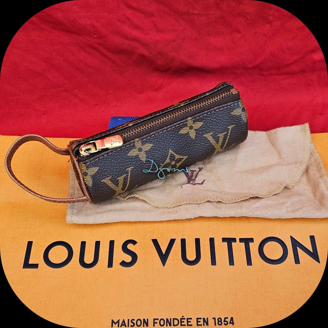 Louis Vuitton Rare Vintage Monogram Mini Papillion Cylinder Pencil Bag