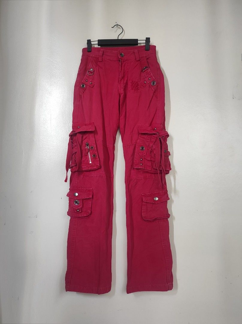 Rare red cargo pants on Carousell