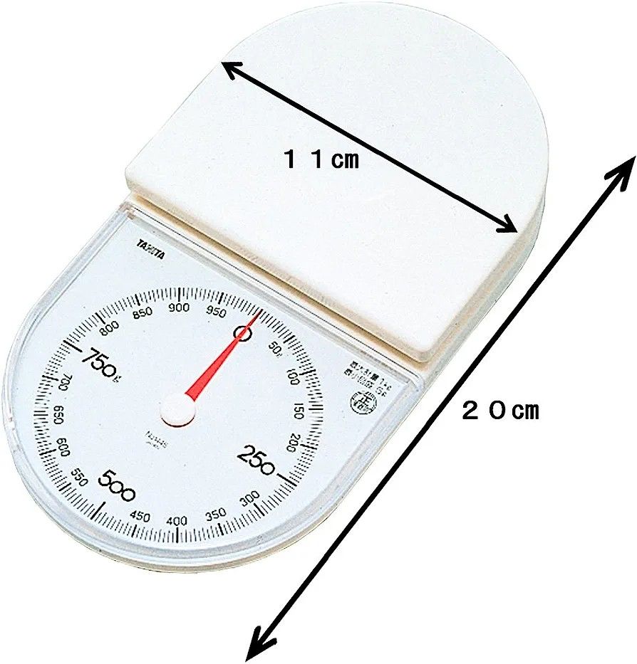 Tanita Non-Electric 1kg Mechanical Slim Kitchen Scale