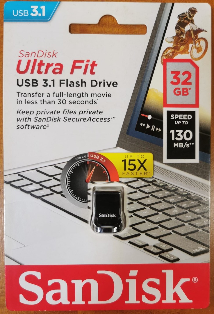 SanDisk Ultra Fit USB 3.1 Flash Drive (32GB), Computers & Tech, Parts ...