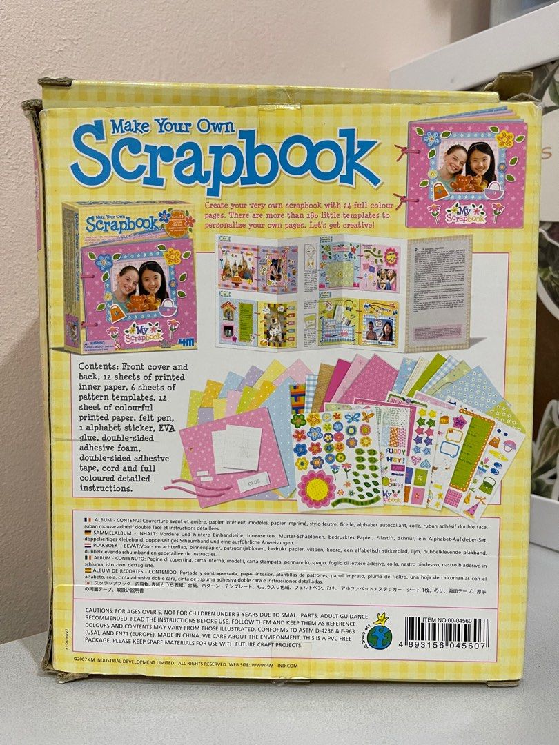 Scrapbook kit (Category: Craft Supplies & Tools) located in Paranaque City. Submitted by hellochuu (Listing ID 1244228208, Image 2). Description: Make your own DIY scrapbook! New and never used. Only opened to check the contents inside. Complete materials .