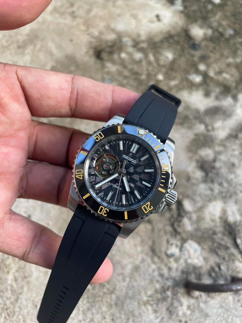 Seiko open heart 3D dial mod, Luxury, Watches on Carousell