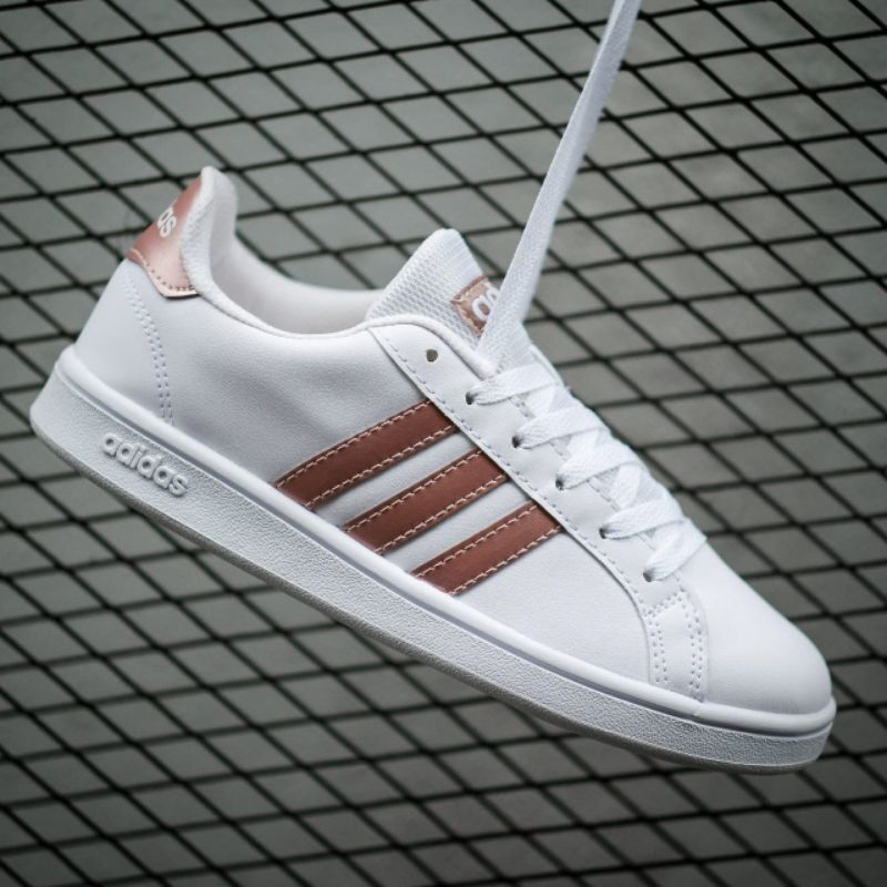 Adidas grand court clearance femme rose gold