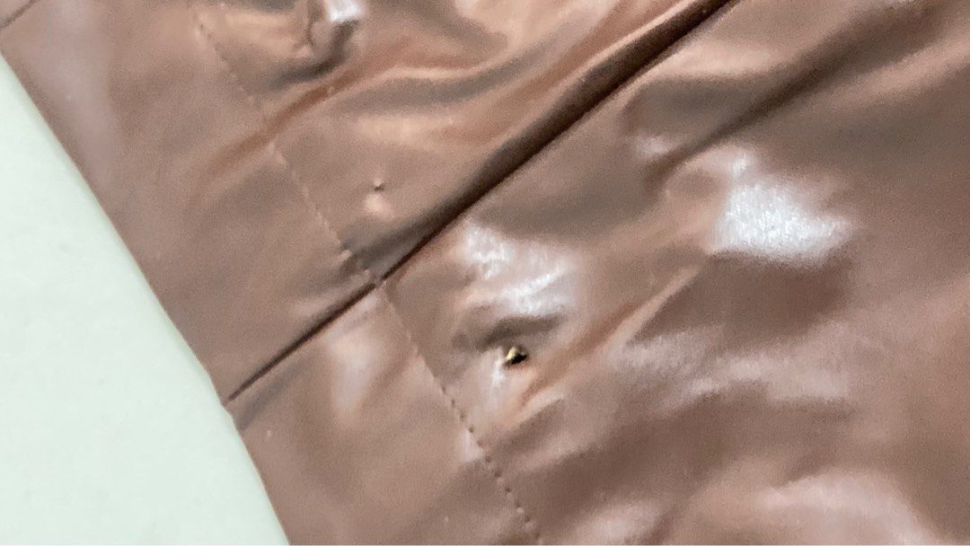 Shein Brown Leather Pants on Carousell