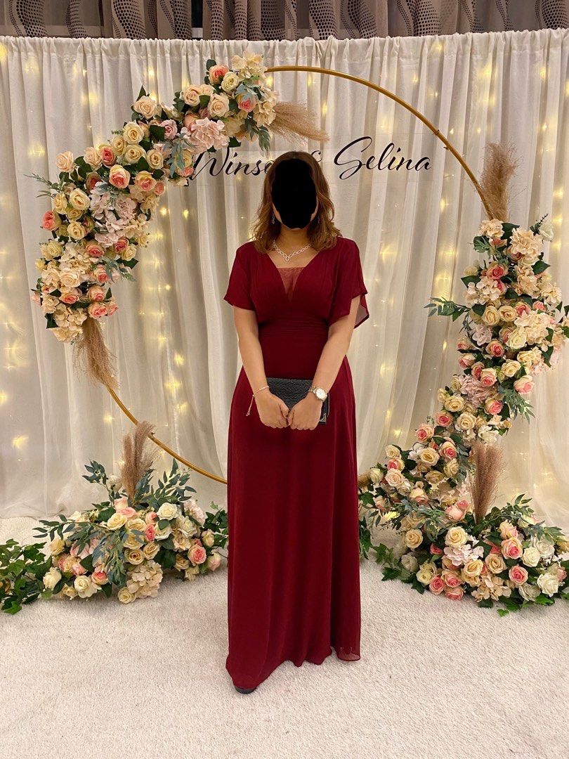 burgundy striped dress Burgundy Striped Collared Midi Dress – PinkBlush main image 1