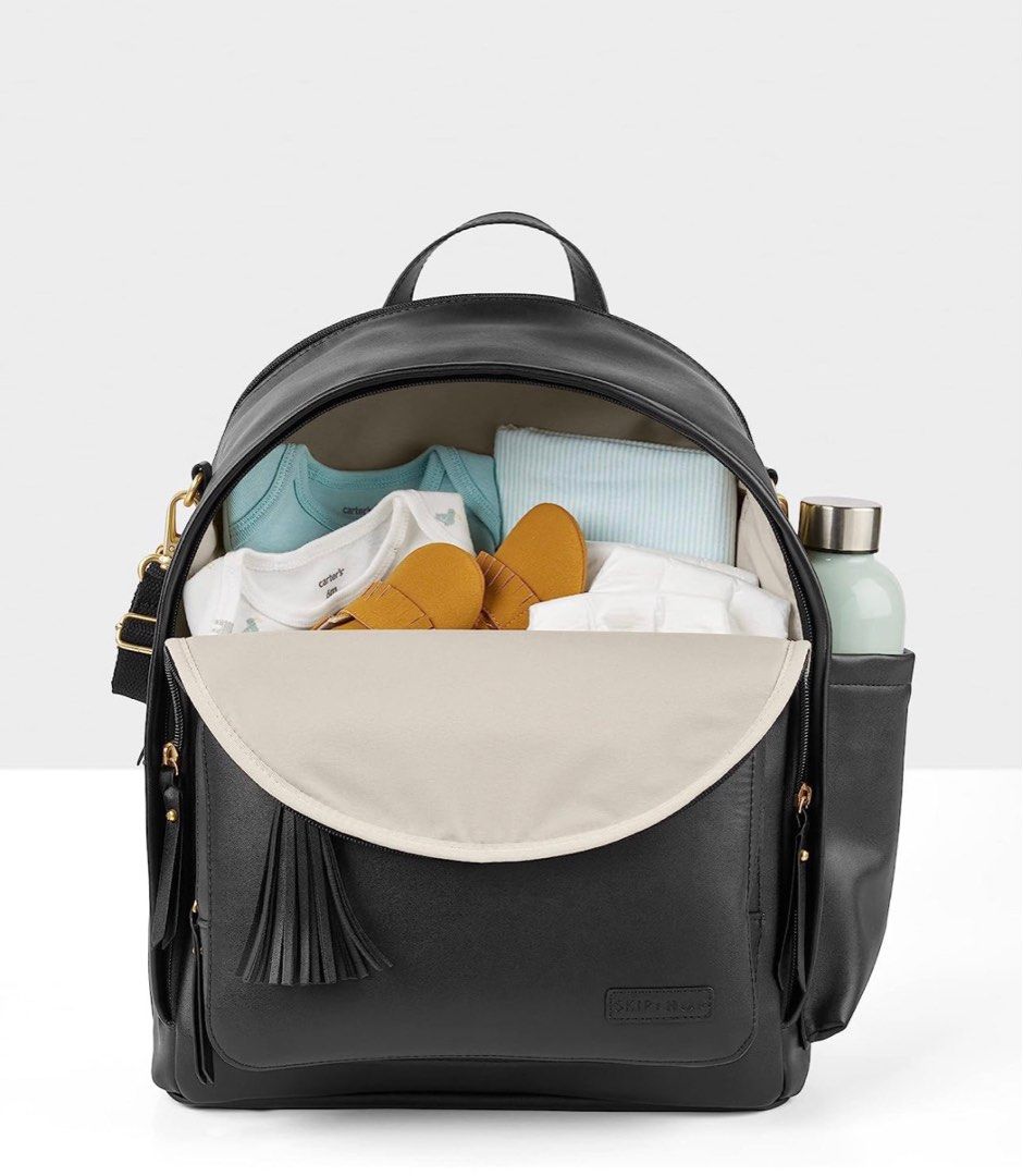 Skip Hop Greenwich Simply Chic Diaper Backpack Black Babies