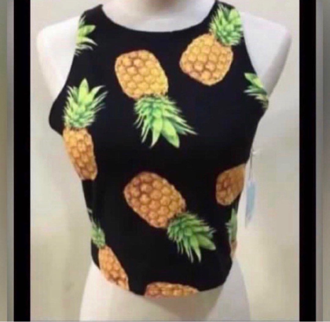 Pineapple crop store top forever 21