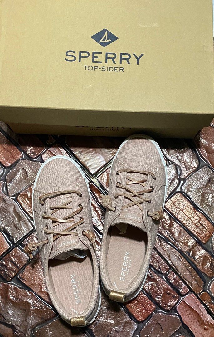 Rose gold sperry top sider sale