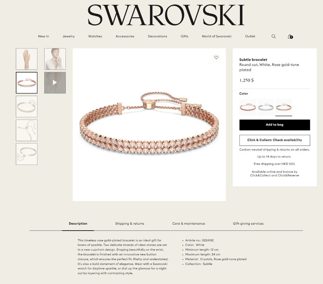 Swarovski Subtle Bracelet - 5224182
