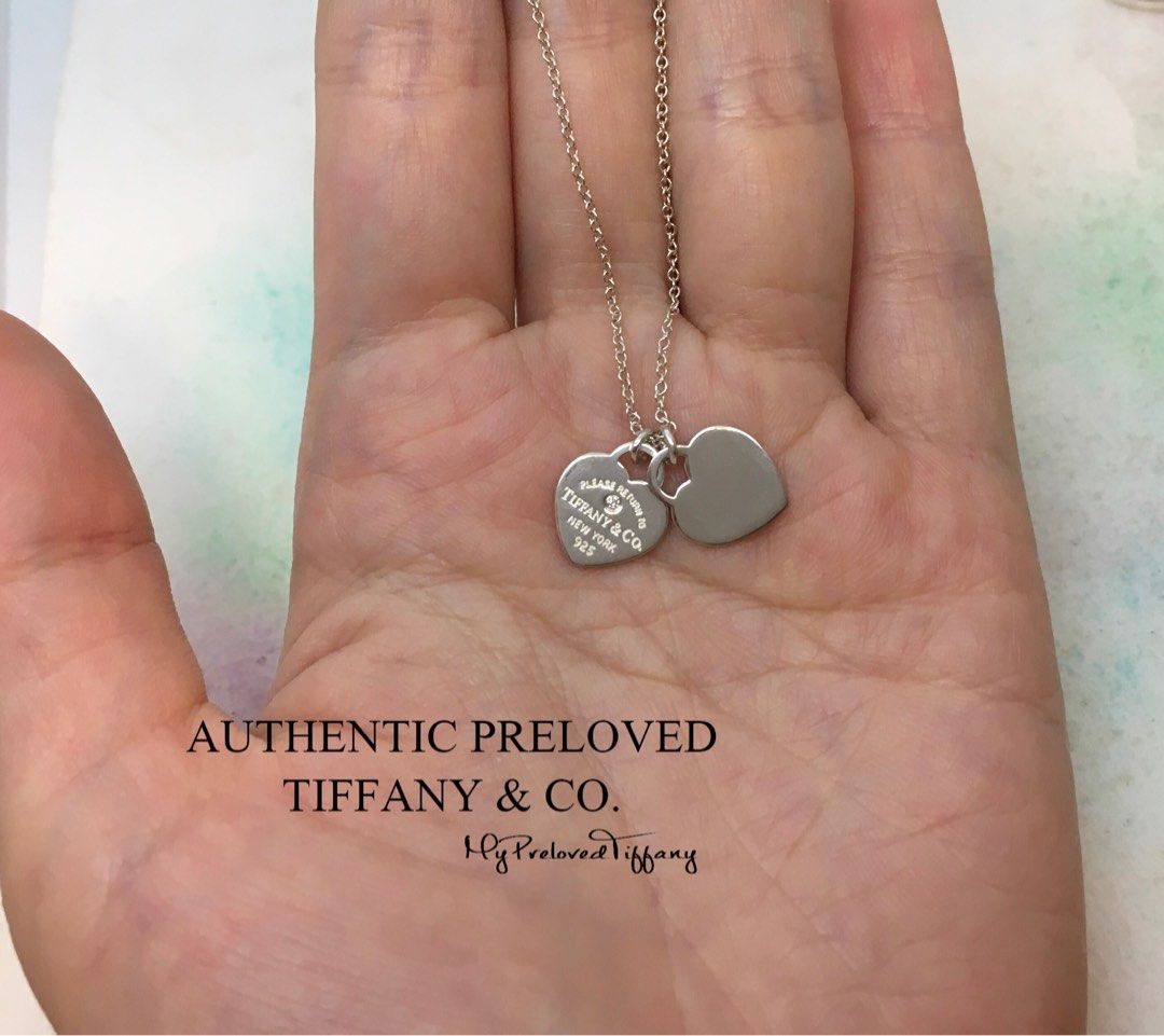 Tiffany small heart on sale necklace