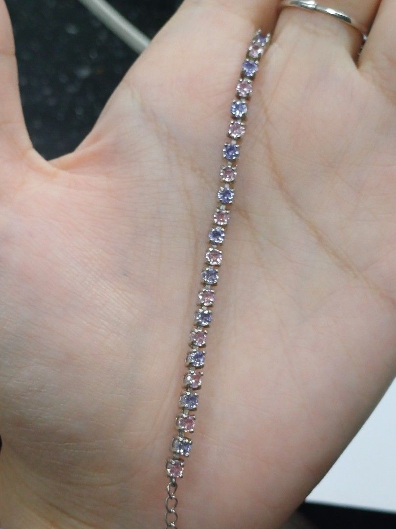 Purple diamond clearance tennis bracelet