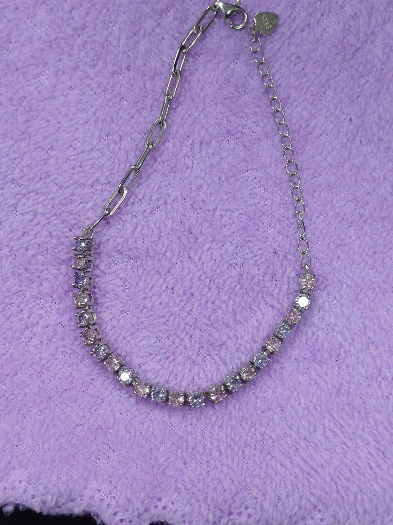 Purple diamond tennis best sale bracelet