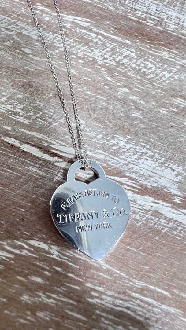 Tiffany heart on sale dog tag necklace