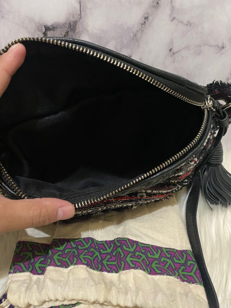TORY BURCH FLEMING TWEED BELT BAG