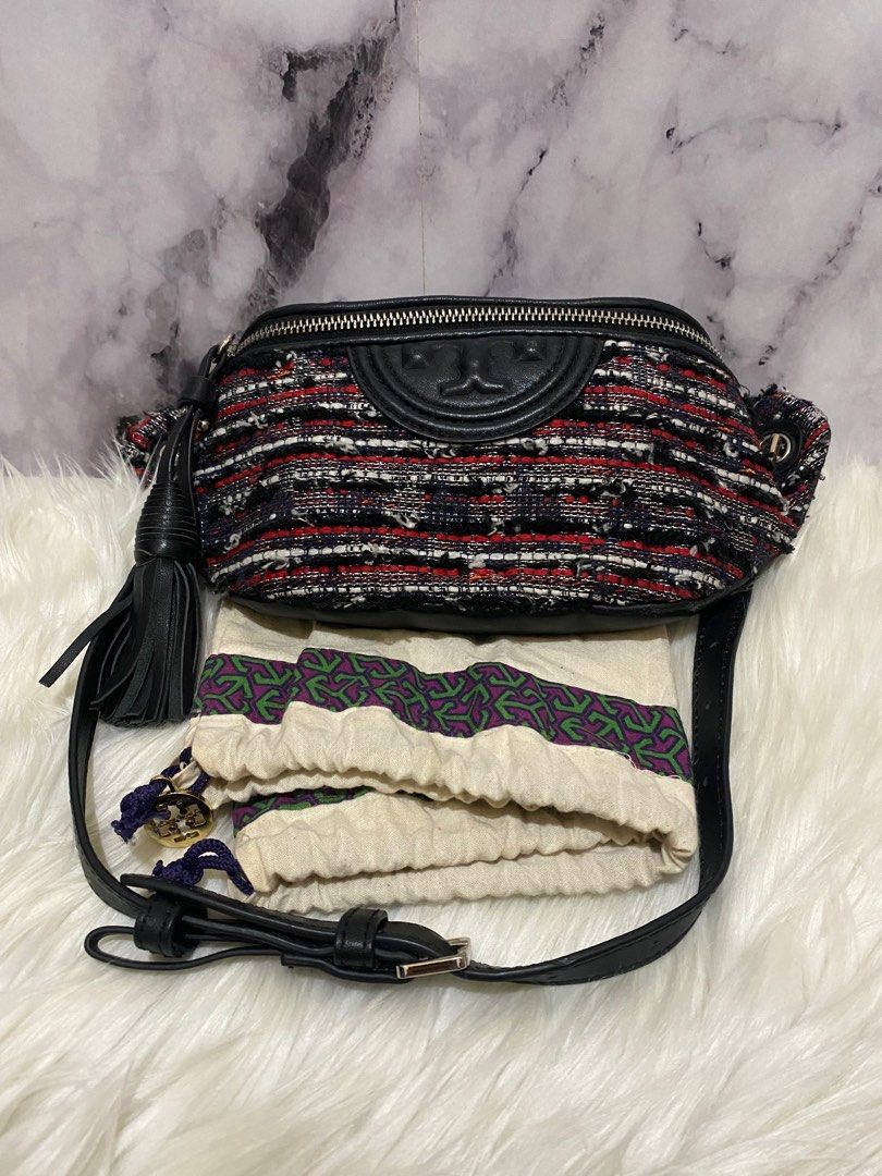 Tory burch fleming deals tweed belt bag