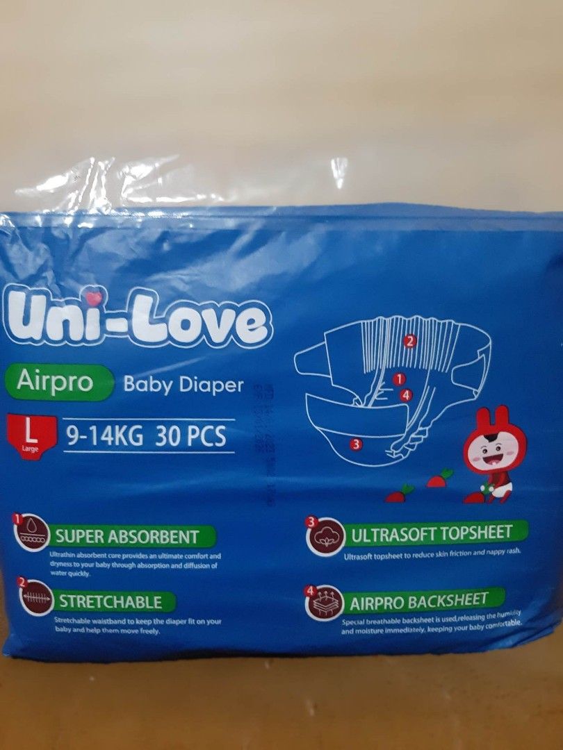 UNILOVE AIPRO LARGE TAPE 30PCS. (Category: Diapers & Baby Wipes) located in Manila. Submitted by sweetieteapascua (Listing ID 1244255564, Image 2). Description: UNILOVE AIPRO LARGE TAPE 30PCS-270 MANUFACTURED DATE 2023 EXPIRATION DATE 2026 PAYMENT-COD, GCASH, BANKTRANSFER https://m.me/sweetietea.pascua.