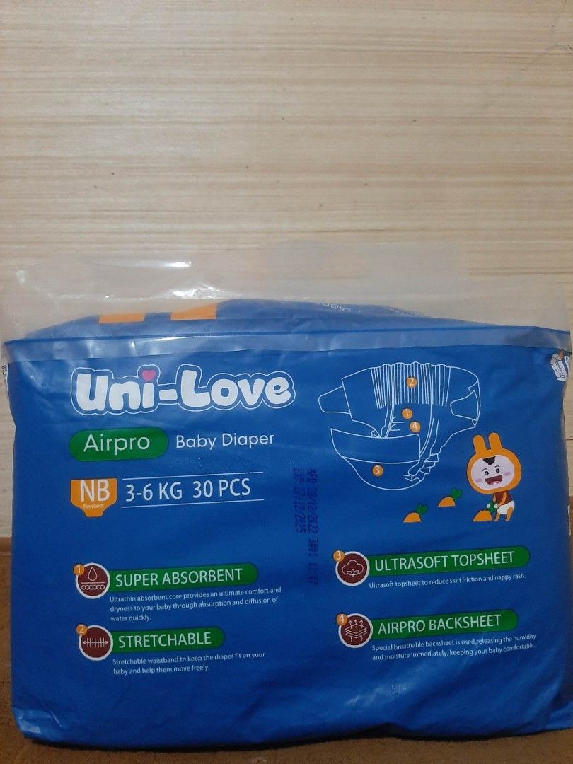 UNILOVE NEWBORN TAPE 40PCS. (Category: Diapers & Baby Wipes) located in Manila. Submitted by sweetieteapascua (Listing ID 1244259489, Image 2). Description: ORIGINAL PACKAGING SEALED UNILOVE NEWBORN TAPE 40PCS-200 MANUFACTURED DATE 2023 EXPIRATION DATE 2026 PAYMENT-COD,GCASH, BANKTRANSFER https://m.me/sweetietea.pascua.