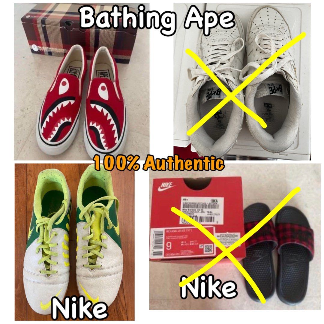 Urgent Clearance 100 authentic bathing Ape Bape Nike shoes