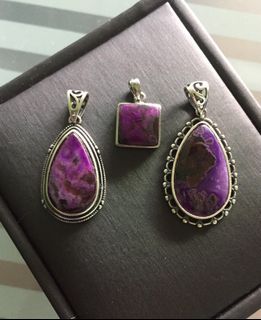 VERY RARE SUGILITE stone pendants