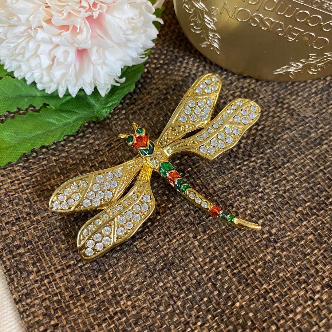 Antique discount dragonfly brooch