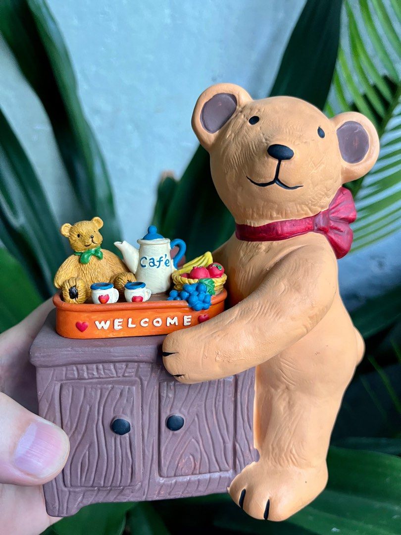 Vintage teddy bear money box on sale