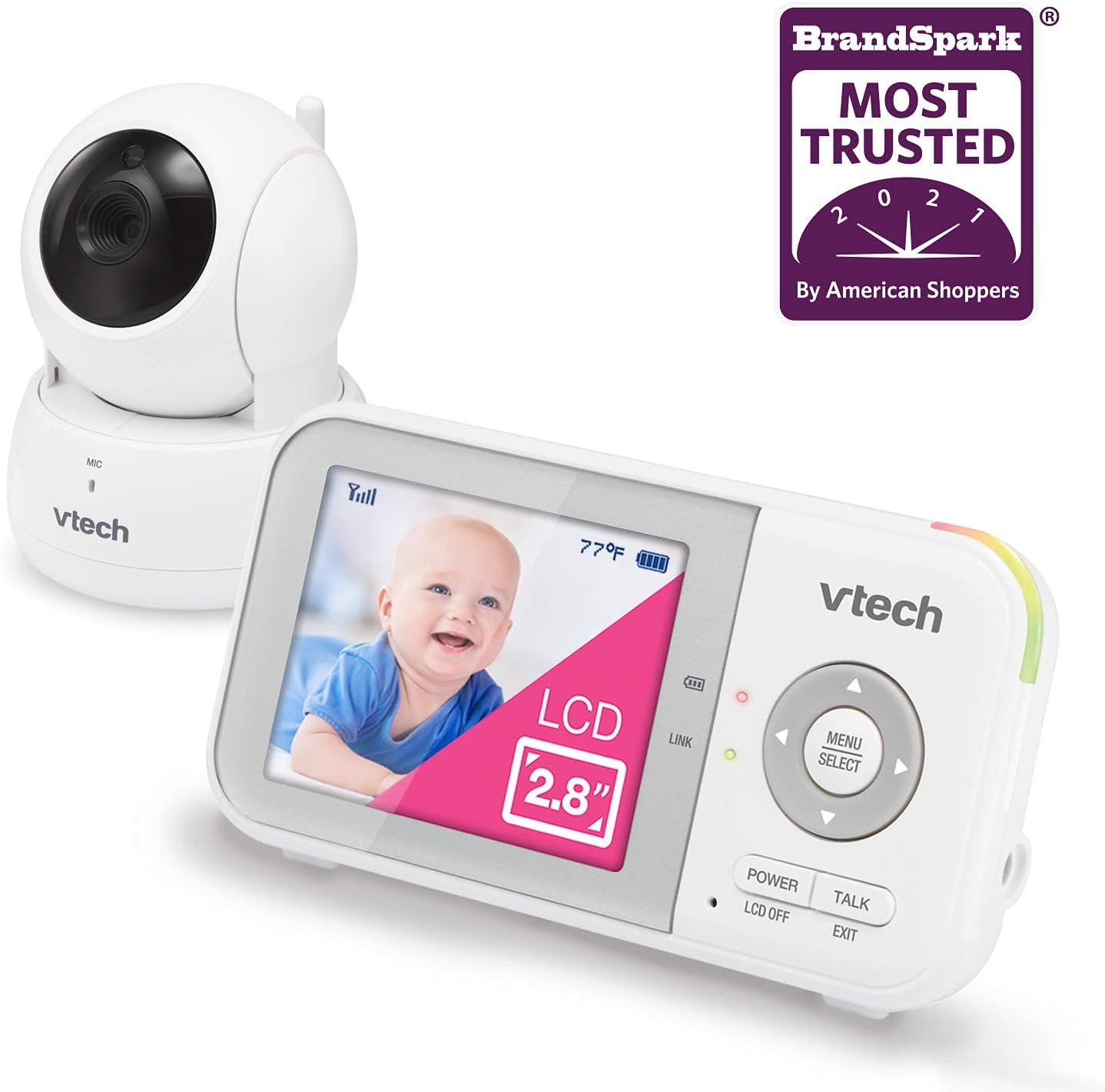 GHB Baby Monitor with Camera and Audio 3.2 Inch Screen 2 Way Talkback  Night Vision Temperature Sensor Feeding Clock, Babies & Kids, Baby Monitors  on Carousell