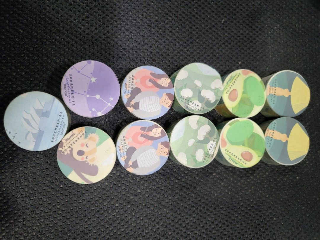 Washi Tapes Bundle (11 rolls) (Category: Craft Supplies & Tools) located in Cavite. Submitted by freshieee27 (Listing ID 1244223731, Image 1). Description: 65 per roll on my shopee account 65 per roll 550 if take all rfs: unsold items from my shopee account.