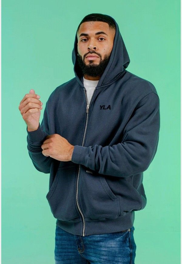 YoungLA Riveted Quarter-Zip Hoodie RARE!!!, Men's Fashion, Coats, Jackets  and Outerwear on Carousell