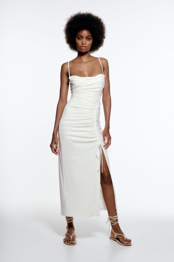 White midi dress zara sales