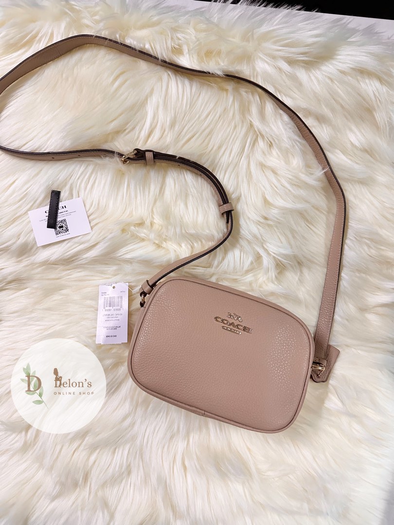 Coach mini camera shop bag taupe