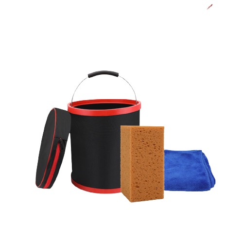 Car Wash Kit with Collapsible Bucket