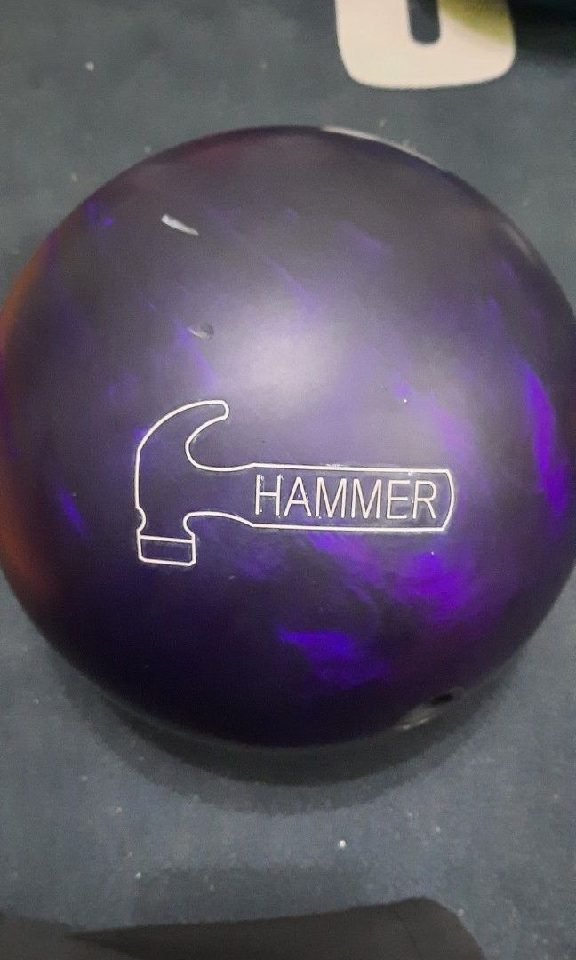 14 lbs PURPLE HAMMER bowling ball, Sports Equipment, Sports & Games, Billiards & Bowling on