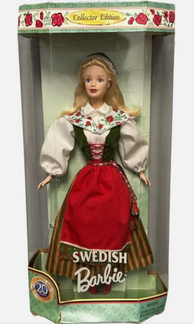 1999 Collector Edition Swedish Dolls Of The World Barbie No 24672 On