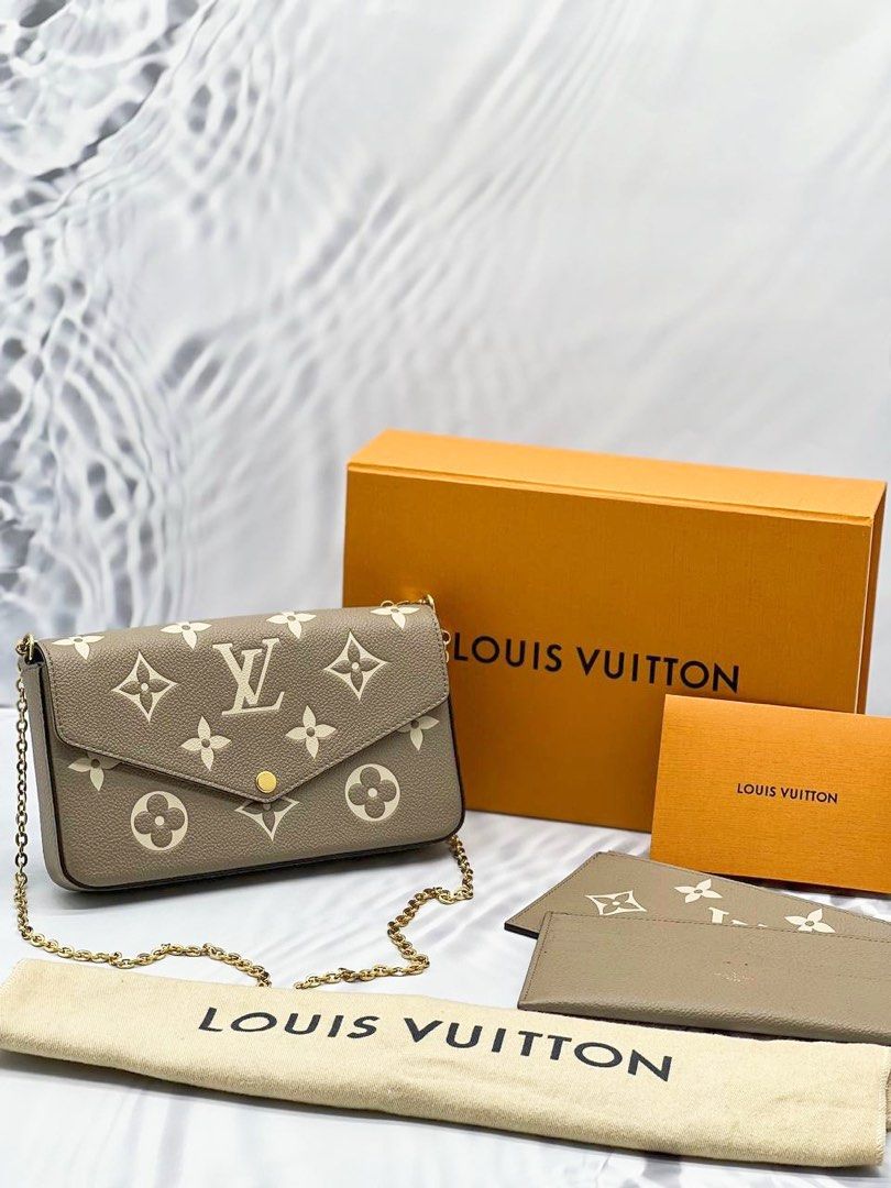 Louis Vuitton LV Felicie pochette monogram giant Grey Leather ref