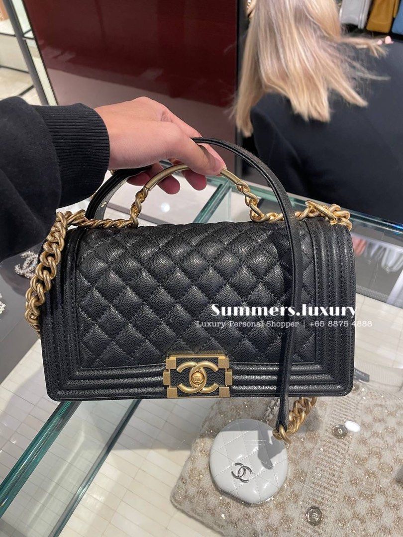 23B Chanel Boy Top Handle Flap Bag, Women'S Fashion, Bags & Wallets,  Cross-Body Bags On Carousell