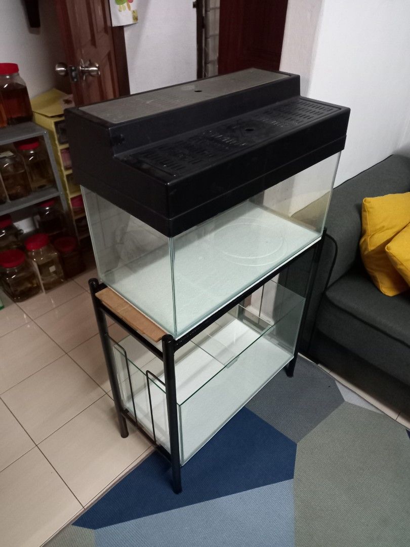 2 Feet Aquarium + Stand + Cover, Pet Supplies, Homes & Other Pet