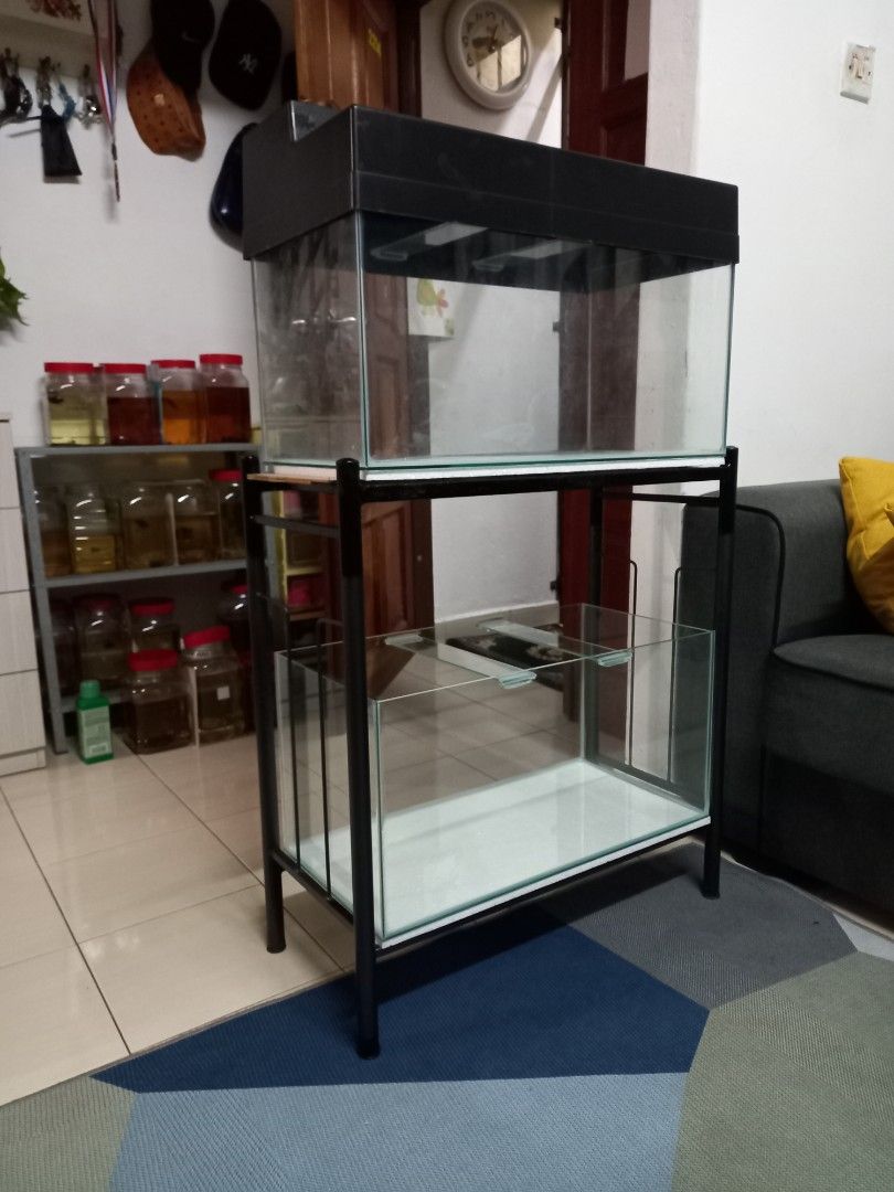 2 Feet Aquarium + Stand + Cover, Pet Supplies, Homes & Other Pet