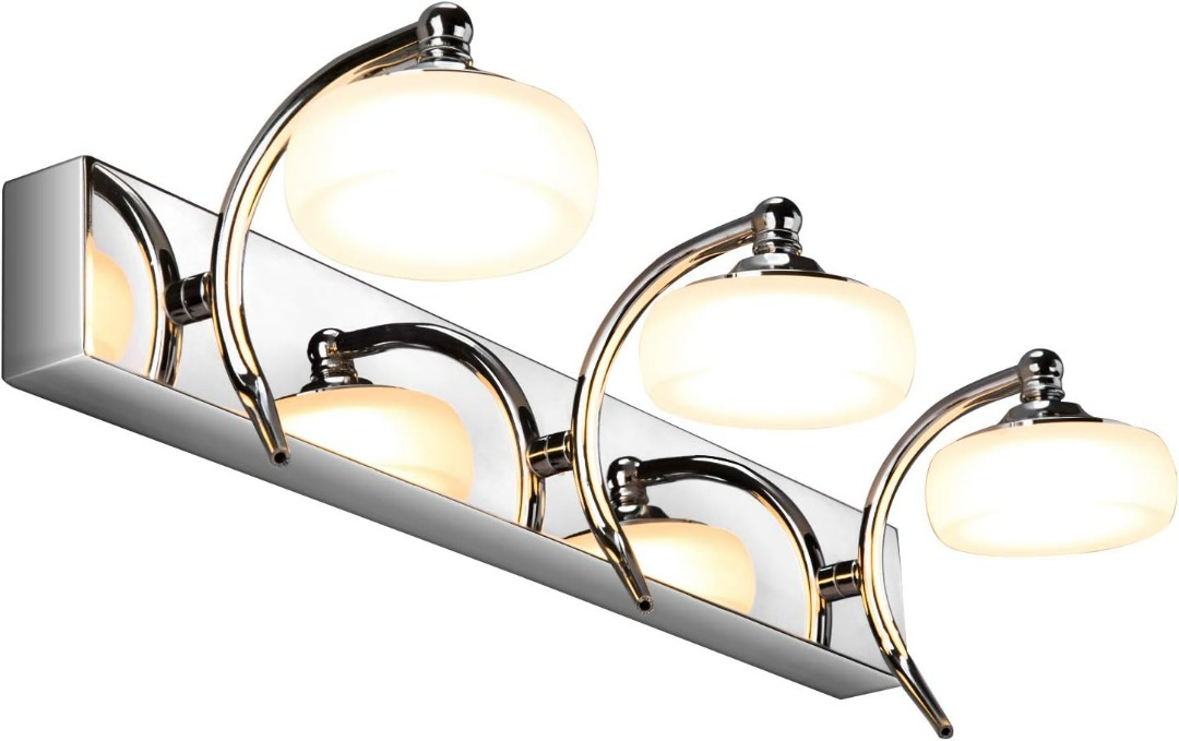 3009) QUCOVER BATHROOM MIRROR LAMP, 20W WARM WHITE, WATERPROOF IP44