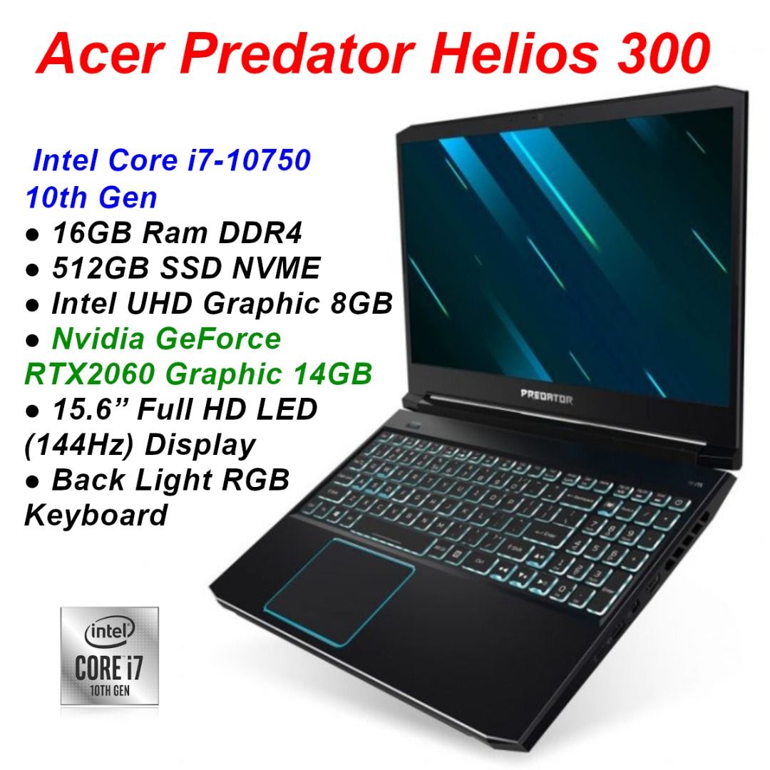 Acer predator helios discount 300 16gb ram