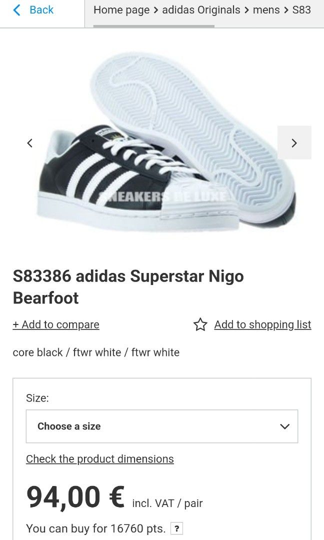 Buy Nigo x Superstar 'Bearfoot' - S83386