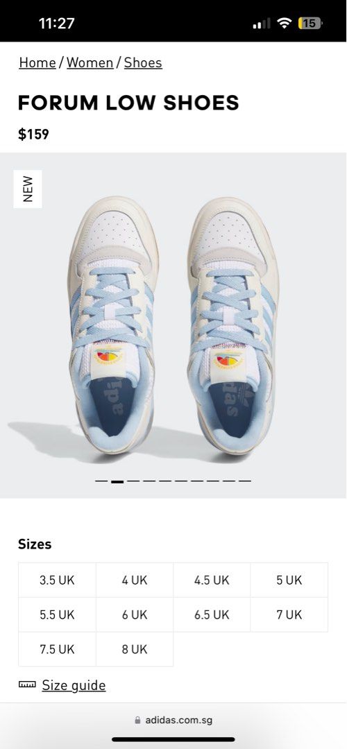 Adidas yung size guide on sale